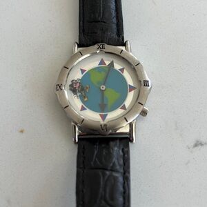 Vintage Disney Mickey World Traveler Watch - Buena Vista Home Video 1990s